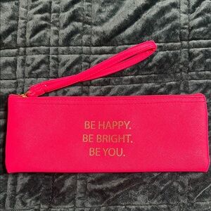 Hot Pink Wristlet with Inspirational Quote